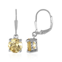 Boucles d'oreilles en argent et Citrine
