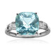 Bague en or et Aigue-Marine du Brésil AAA (CIRARI)