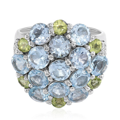 Bague en argent et Topaze bleu ciel