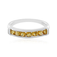 Bague en argent et Citrine