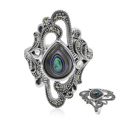 Bague en argent et Coquillage d'Abalone