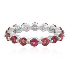 Bague en argent et Tourmaline rose