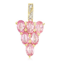 Pendentif en argent et Saphir Padparadscha