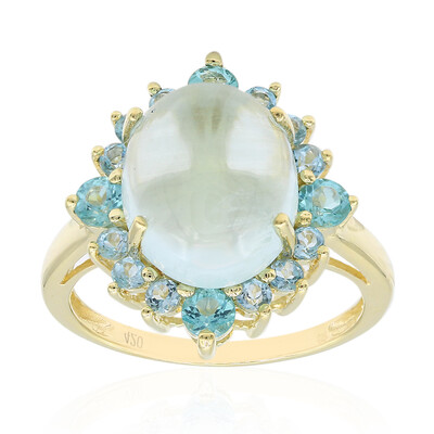 Bague en or et Aigue-marine