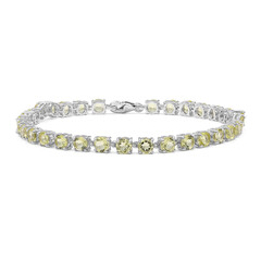 Bracelet en argent et Citrine jaune citron