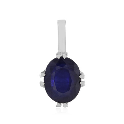 Pendentif en or et Saphir bleu de Madagascar