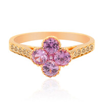 Bague en or et Saphir parme