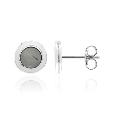 Boucles d'oreilles en argent et Météorite d'Alétaï