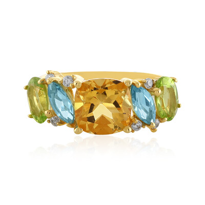 Bague en argent et Citrine
