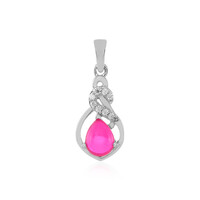 Pendentif en argent et Opale rose d'Éthiopie