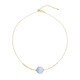 Collier en argent et Agate zonée bleue