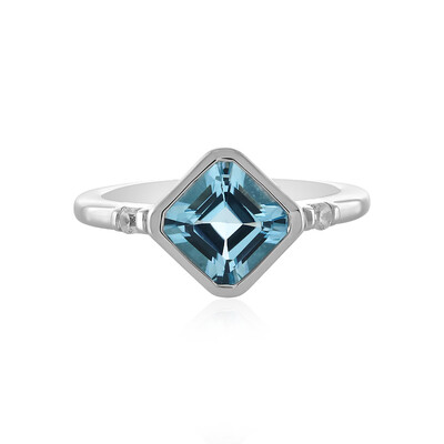 Bague en argent et Topaze bleu ciel