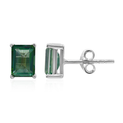 Boucles d'oreilles en argent et Topaze vert papillon