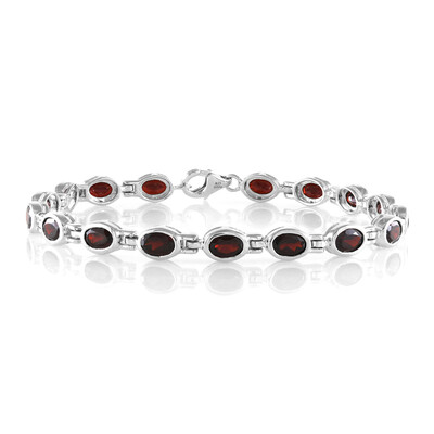 Bracelet en argent et Grenat du Mozambique