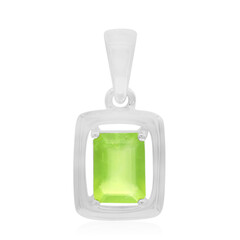 Pendentif en argent et Opale verte du Brésil