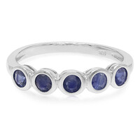Bague en argent et Saphir bleu