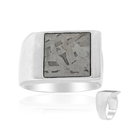 Bague en argent et Météorite d'Alétaï