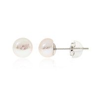 Boucles d'oreilles en argent et Perle de culture d'eau douce
