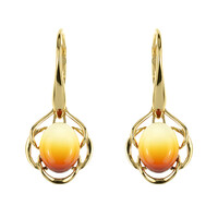 Boucles d'oreilles en argent et Ambre baltique