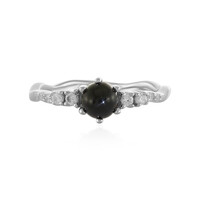 Bague en argent et Diopside étoilé d'Inde