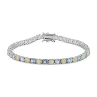 Bracelet en argent et Topaze bleu ciel
