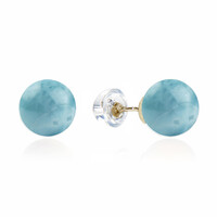 Boucles d'oreilles en or et Larimar
