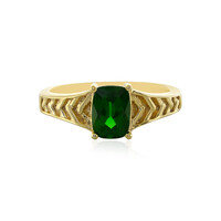Bague en argent et Diopside de Russie