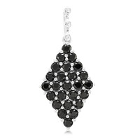 Pendentif en argent et Spinelle noir