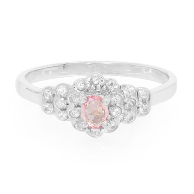 Bague en argent et Saphir parme
