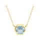 Collier en argent et Topaze bleu ciel