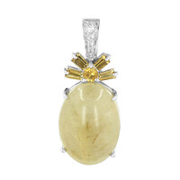 Pendentif en argent et Quartz rutile (Cheveux de Vénus)
