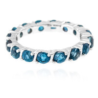 Bague en argent et Kyanite bleu pétrole