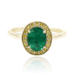 Bague en or et Emeraude de Zambie