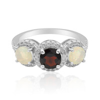 Bague en argent et Grenat