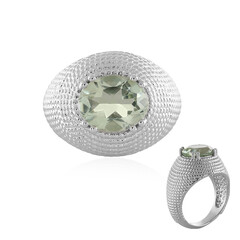 Bague en argent et Améthyste verte