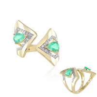 Bague en or et Emeraude de Colombie (de Melo)