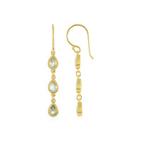 Boucles d'oreilles en argent et Améthyste verte