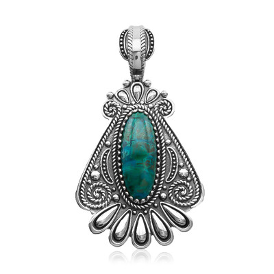 Pendentif en argent et Chrysocolle (Desert Chic)