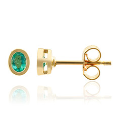 Boucles d'oreilles en argent et Emeraude de Zambie