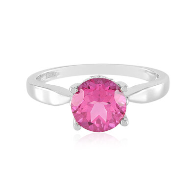 Bague en argent et Topaze rose