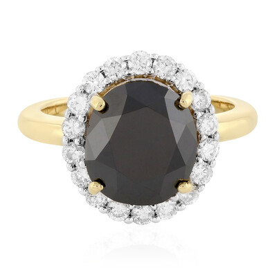 Bague en or et Diamant noir