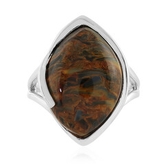 Bague en argent et Pietersite dorée