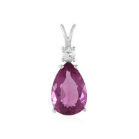 Pendentif en argent et Fluorite rose
