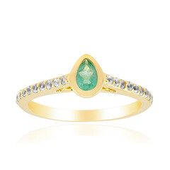 Bague en argent et Emeraude de Zambie