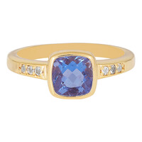 Bague en argent et Fluorite à couleur changeante