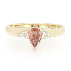 Bague en or et Saphir Padparadscha non chauffé