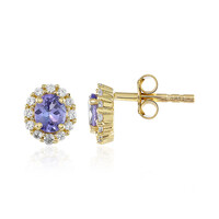 Boucles d'oreilles en or et Tanzanite
