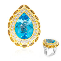Bague en argent et Topaze bleu ciel (Dallas Prince Designs)