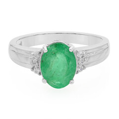Bague en argent et Emeraude de Bahia