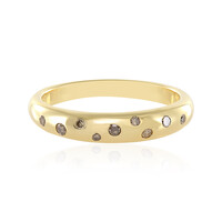 Bague en argent et Diamant champagne I3